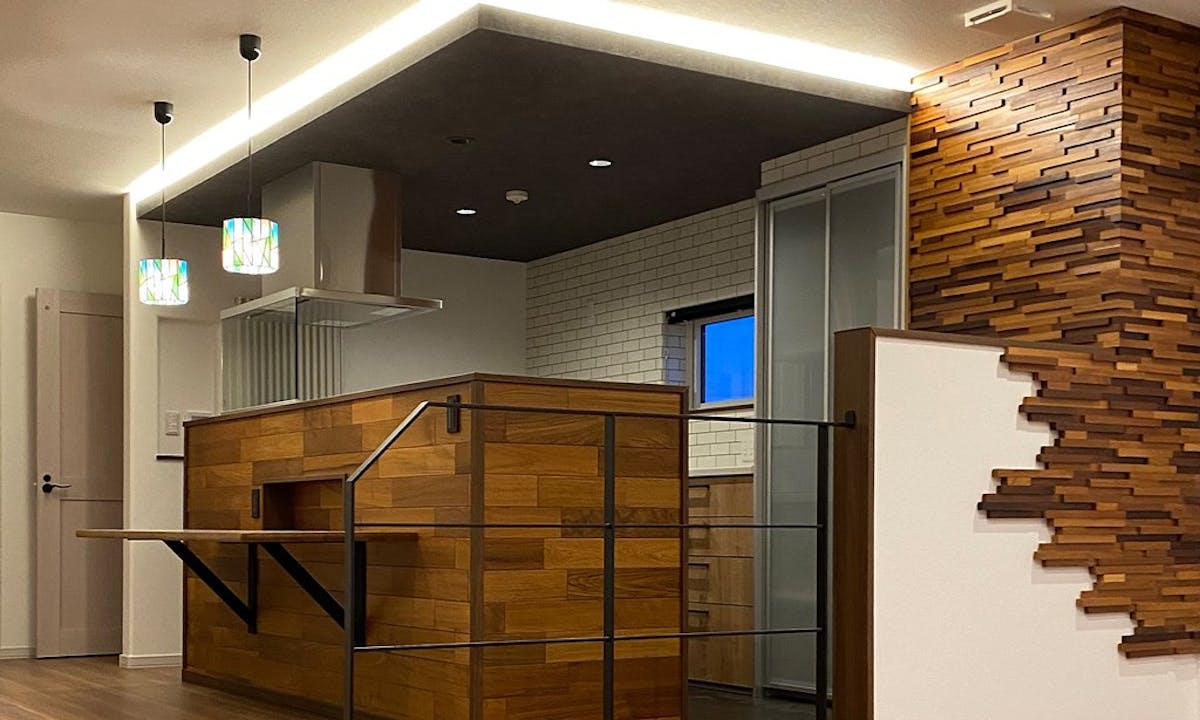 アクセントウォール ティンバーブラウン 施工事例