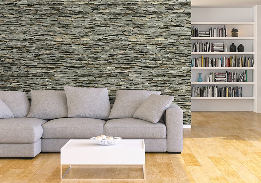 室内用 アクセントウォール 石材パネル ソリッドグレイ | パネルラボ.com